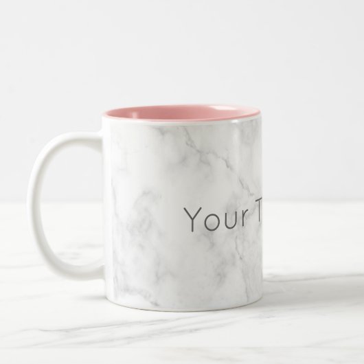Tasse de café de marbre faite sur commande - rose (Gauche)