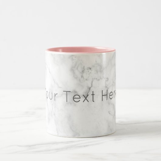 Tasse de café de marbre faite sur commande - rose (Centre)