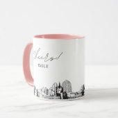 Tasse de café de mariage personnalisée St. Paul (Devant gauche)