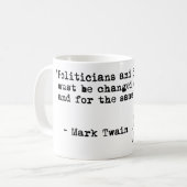 Tasse de café de Mark Twain - citation de (Devant gauche)