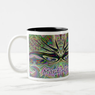 Tasse de café de masque de mardi gras