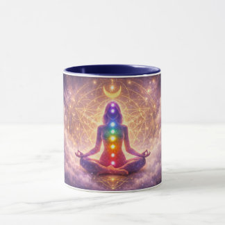 Tasse de café de méditation sur les chakras Spirit