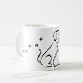Tasse de café de meilleurs amis de chat et de (Devant gauche)