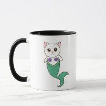 Tasse de café de Meow de Purrmaid Kitty de sirène