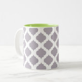 Tasse de café de mod dans le pourpre et le vert (Devant gauche)