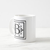 Tasse de café de monogramme de la lettre B (Devant gauche)