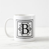 Tasse de café de monogramme de la lettre B (Gauche)