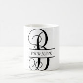 Tasse de café de monogramme de vigne, monogramme (Centre)