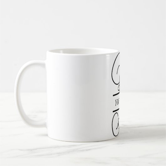 Tasse de café de monogramme de vigne, monogramme (Gauche)