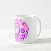 Tasse de café de motivation/positive de mot (Devant droit)
