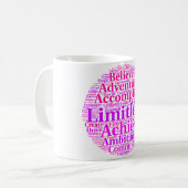 Tasse de café de motivation/positive de mot (Devant gauche)