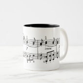 Tasse de café de musique de piano (Devant droit)