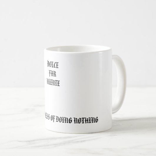 tasse de café de niente lointain de dolce (Devant droit)