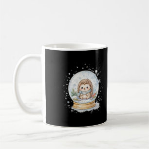Tasse de café de Noël avec boule à neige de hériss