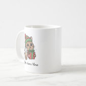 Tasse de café de Noël avec un chat Kawaii (Devant gauche)