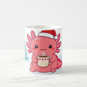 Tasse de café de Noël axolotl mignon kawaii
