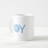 Tasse de café de Noël Blue Joy (Devant gauche)