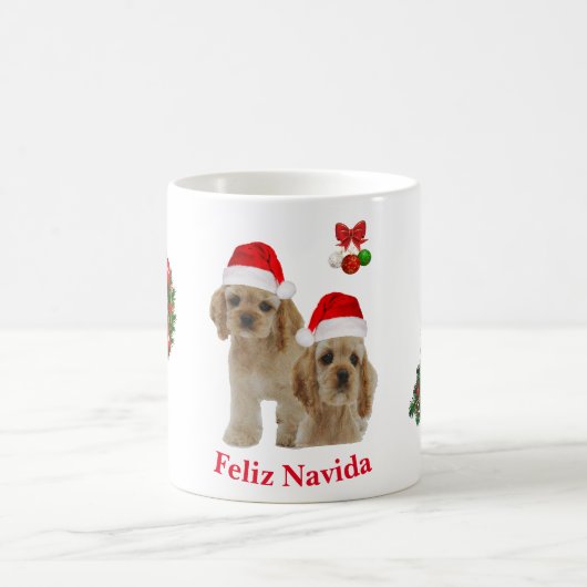 Tasse de café de Noël Cocker spaniel (Centre)