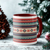 Tasse de café de Noël Cosy Fair Isle scandinave