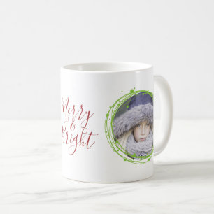 Tasse de café de Noël Couronne de Noël Bulles de N