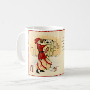 Tasse de café de Noël de carte postale de