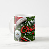 Tasse de café de Noël de golf (Devant gauche)