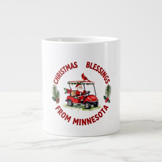 Tasse de café de Noël de golf (Devant)