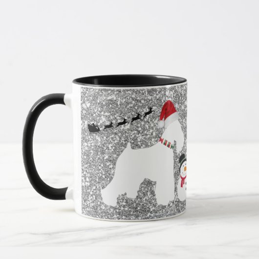 Tasse de café de Noël de Schnauzer (Gauche)