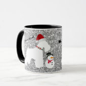 Tasse de café de Noël de Schnauzer (Devant gauche)