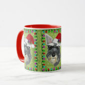 Tasse de café de Noël de Schnauzer (Devant gauche)