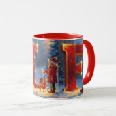 Tasse de café de Noël ELF Fêtes de fin d'année (Devant droit)