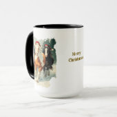 Tasse de café de Noël Équestre (Devant gauche)