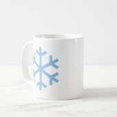 Tasse de café de Noël flocon de neige bleu (Devant gauche)