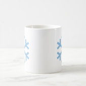 Tasse de café de Noël flocon de neige bleu (Centre)