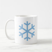 Tasse de café de Noël flocon de neige bleu (Gauche)
