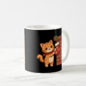 Tasse de café de Noël Kitty Cheminée (Devant droit)