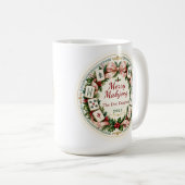 Tasse de café de Noël Mahjong (Devant droit)