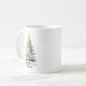 Tasse de café de Noël personnalisée avec arbre de  (Devant gauche)
