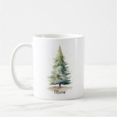 Tasse de café de Noël personnalisée avec arbre de  (Gauche)