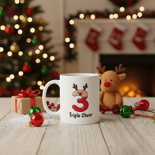 Tasse de café de Noël personnalisée avec un renne