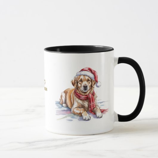 Tasse de café de Noël pour amateurs de chiens (Droite)