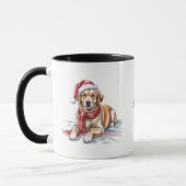 Tasse de café de Noël pour amateurs de chiens (Gauche)
