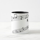 Tasse de café de notes musicales avec le (Centre)