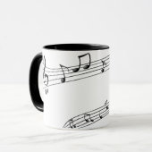 Tasse de café de notes musicales avec le (Devant gauche)