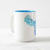 Tasse de café de nuage de mot de Maui (Devant gauche)