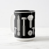 Tasse de café de papa de charpentier de mécanicien (Devant gauche)