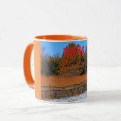 TASSE de café de paysage d'automne/hiver du Kansas (Devant gauche)
