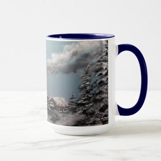 Tasse de café de paysage d'hiver (Droite)