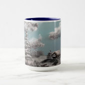 Tasse de café de paysage d'hiver (Centre)
