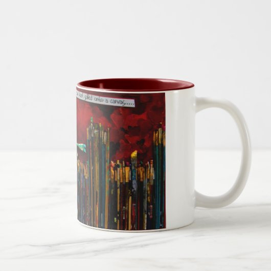 tasse de café de pinceau d'artiste (Droit)
